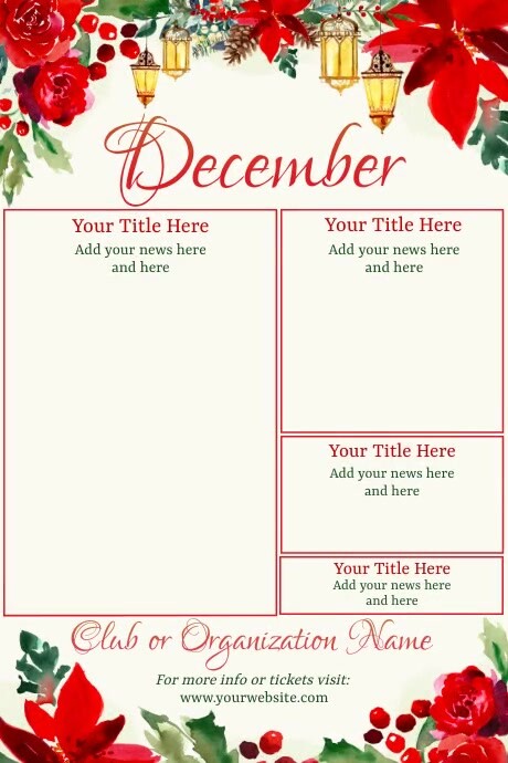 December Newsletter by Paula Template | PosterMyWall