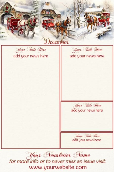 December Newsletter by Paula Poster template