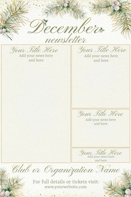 December Newsletter Paper December Newsletter By Paula Template | PosterMyWall