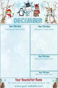 December Newsletter by Paula 海报 template