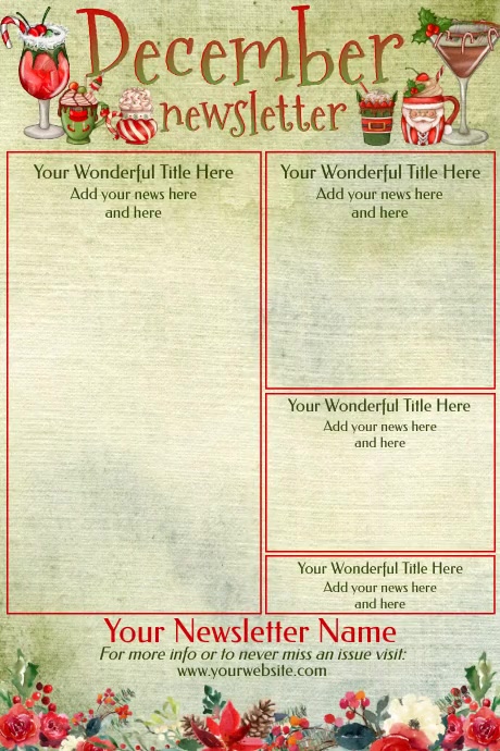 December Support Template December Newsletter by Paula Template | PosterMyWall