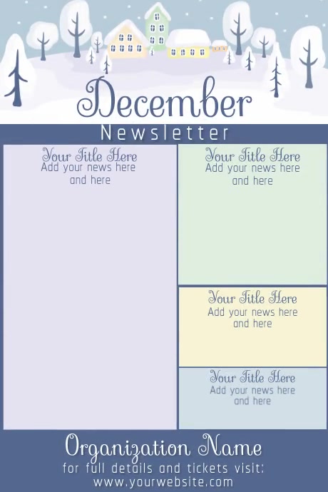 December Newsletter Intro Plantilla de Informativo de Diciembre | PosterMyWall