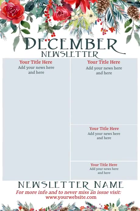 December Newsletter Intro December Newsletter Template | PosterMyWall