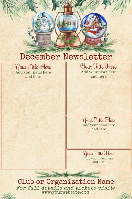 December Newsletter Humar Copy of December Newsletter by Paula | PosterMyWall
