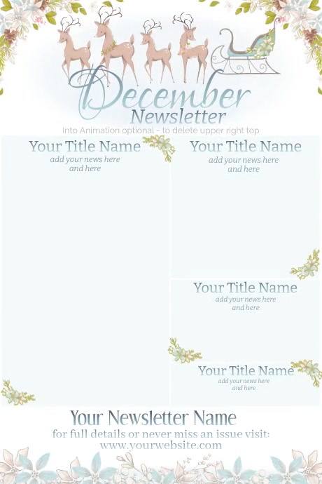 December Newsletter Intro December Newsletter Template | PosterMyWall