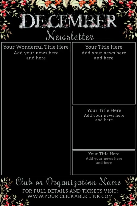 December Newsletter Intro Copy of December Newsletter by Paula | PosterMyWall