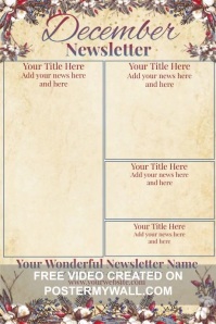 December Newsletter Intro December Newsletter Template | PosterMyWall