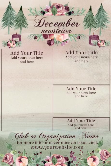 December Newsletter Intro Copy of December Newsletter | PosterMyWall