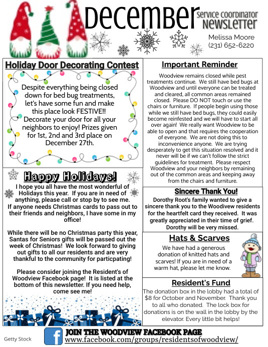 December Newsletter poster calendar template | PosterMyWall
