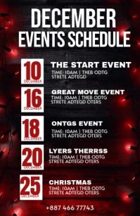 December schedule Half Page Wide template