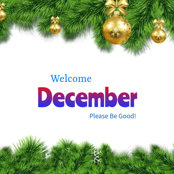 Simple December Design December Template | PosterMyWall