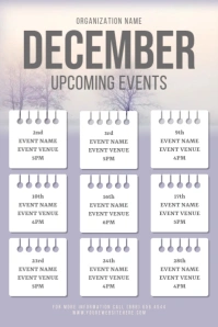 December Upcoming Event Flyer Poster template