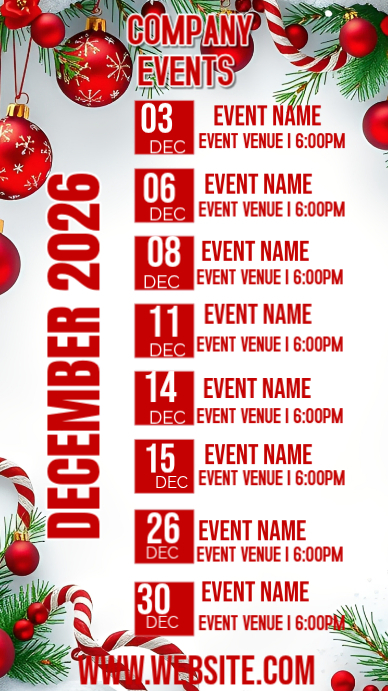 Company Events Schedule Template | PosterMyWall