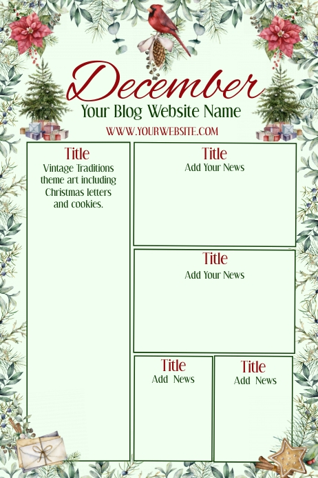 Copy of December Vintage Traditions Newsletter | PosterMyWall