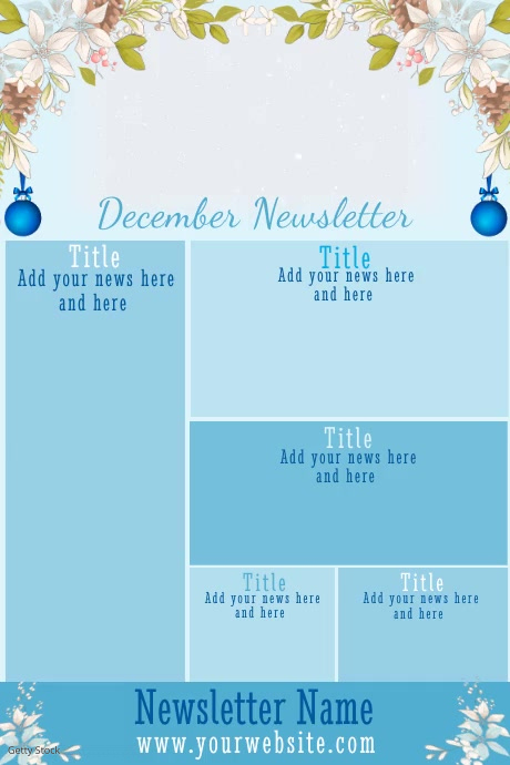 December Newsletter Intro December Winter Theme Video Newsletter Template | PosterMyWall