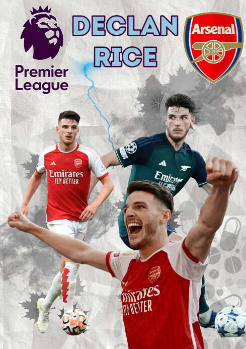 Declan Rice Lock Screen Plantilla de Declan Rice | PosterMyWall