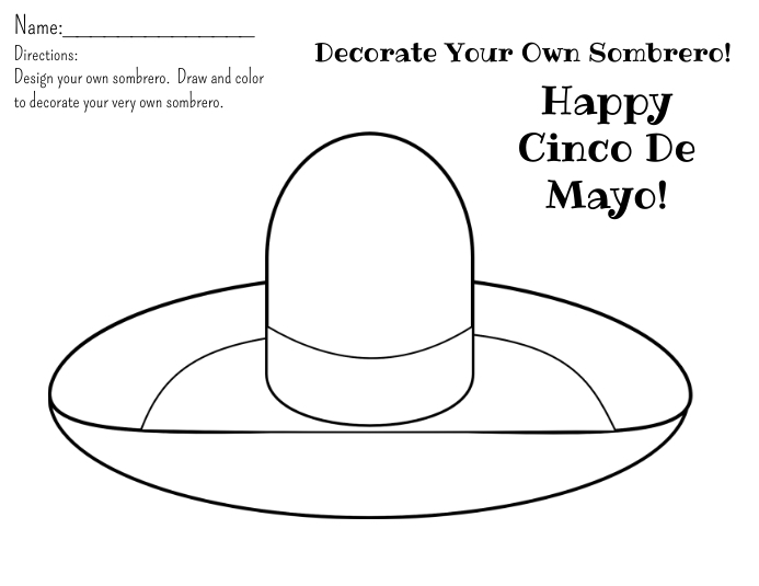 Decorate Your Own Sombrero Template | PosterMyWall decorate-your-own-sombrero-template-postermywall