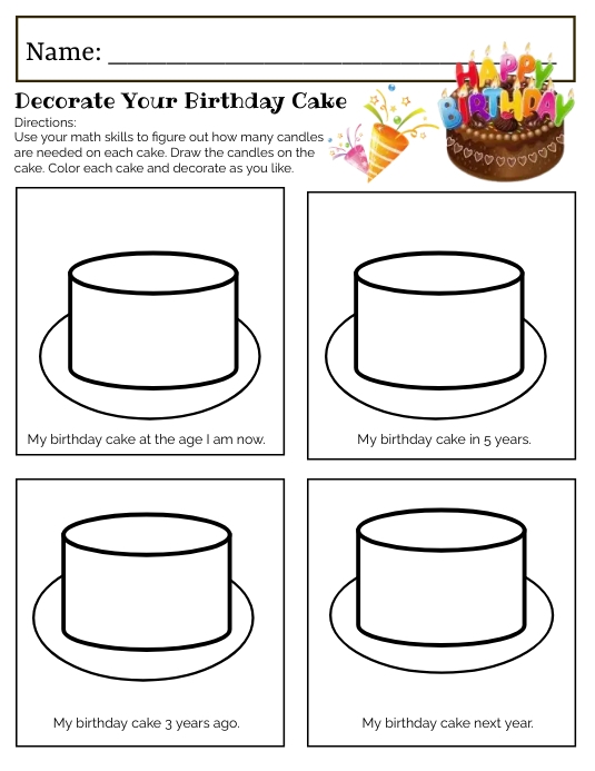 Value Cake Worksheets.pdf Decorating Your Own Cake at Harry Reese blog