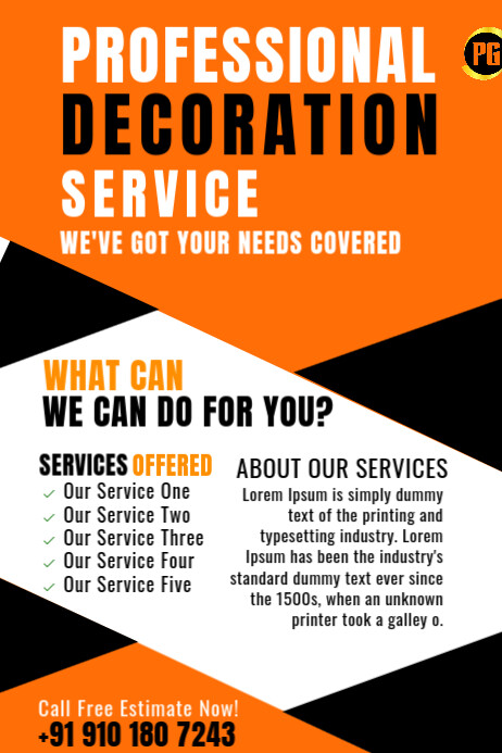 decoration Poster template