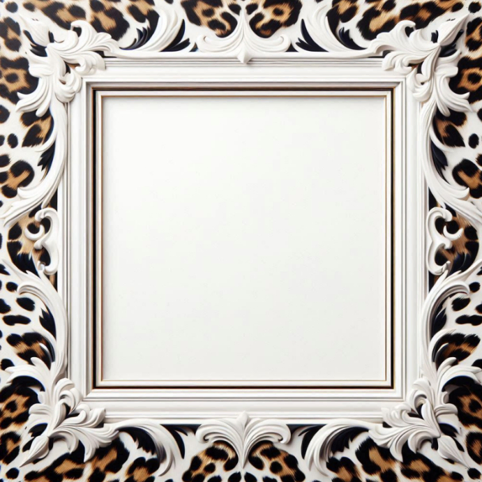 Modèle Decorative Leopard Border | Leopard Print Marketing Poster ...