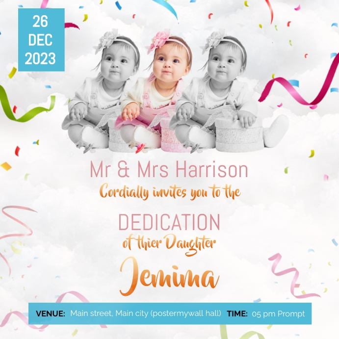 Dedication Tag Layout Dedication 01 Template | PosterMyWall