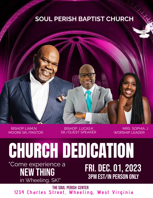 Dedication Ceremony , CHURCH DEDICATION , WOR Template | PosterMyWall