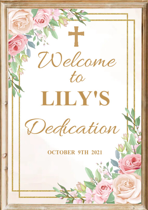 Dedication Message Frame Copy of Dedication Flyers | PosterMyWall