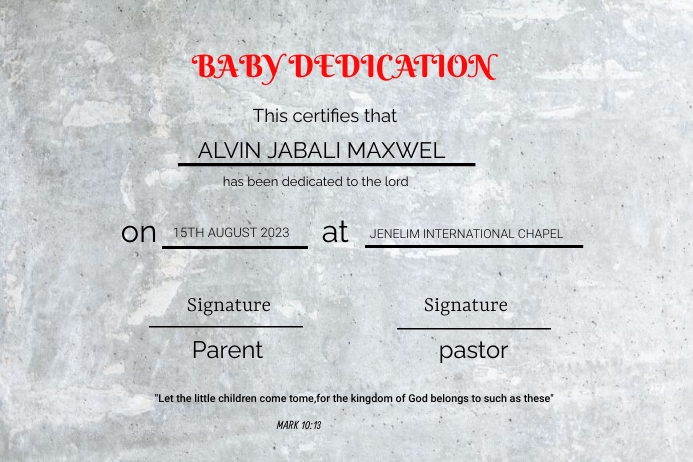 dedication poster Template | PosterMyWall