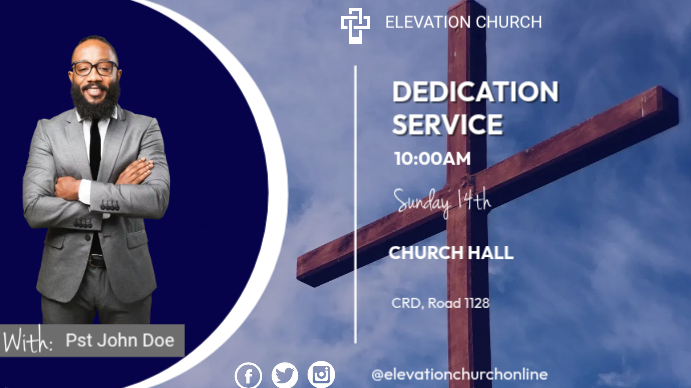 Dedication Service Template | PosterMyWall