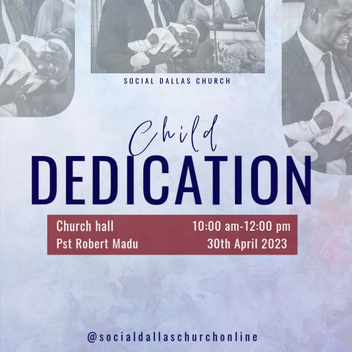 dedication service Template | PosterMyWall