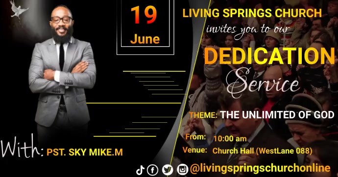 Dedication Driver Service DEDICATION SERVICE Template | PosterMyWall