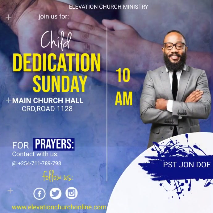 Copy of Dedication Sunday (3) | PosterMyWall