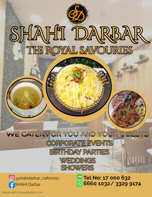 Catering services poster Flyer (US Letter) template