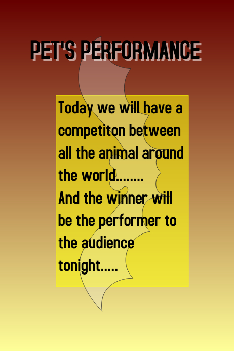 Animal flyers Poster template