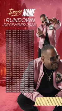 DEEJAY RUN DOWN TEMPLATE Instagram Story