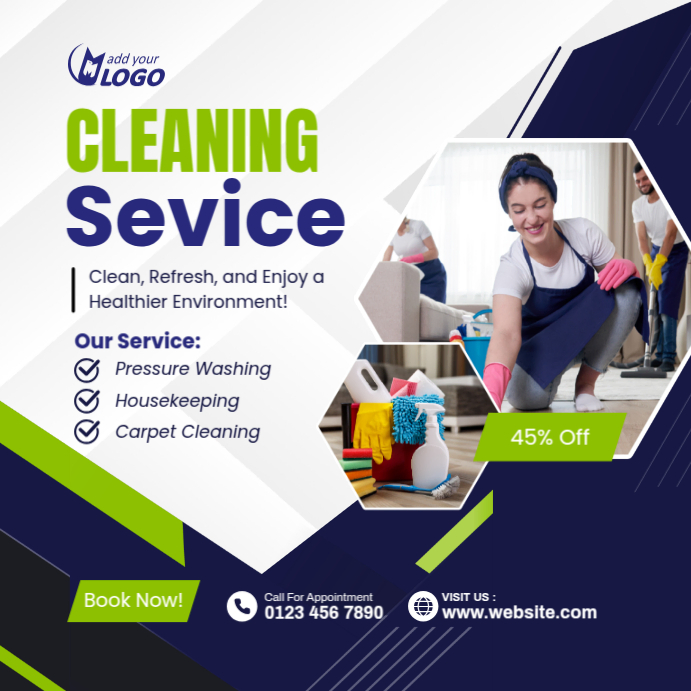 Copy of Deep Cleaning Service Instagram Post | PosterMyWall