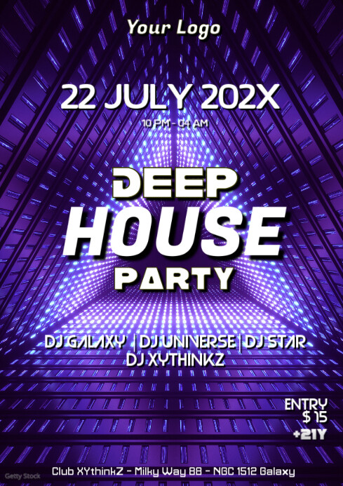 Deep House ELECTRO Music Event Party Psychede Template | PosterMyWall