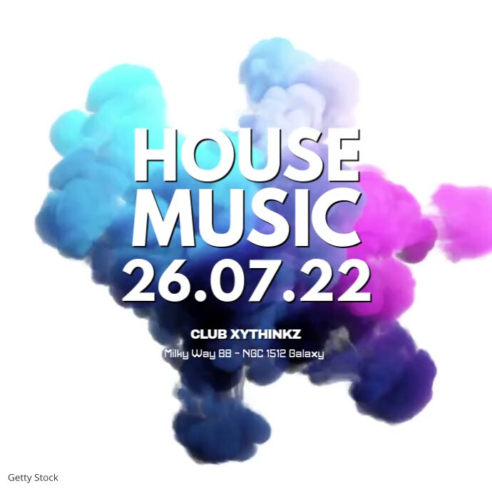 Deep House Electro Tech Music Event Party Psychedelic Template ...