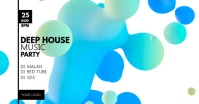 Deep House party electronic music event ad Facebook-advertentie template