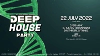 Deep House Party Electronic Music Event Party Psychedelic Film w tle na Facebooka (16:9) template