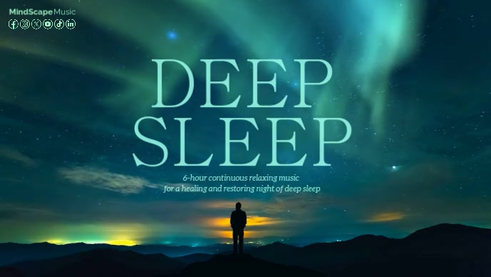 Deep Sleep Relaxing Music Album Youtube Thumbnail template