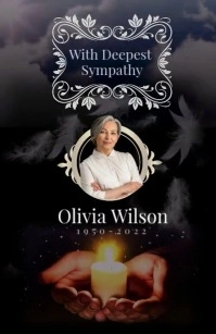 Elegant Memorial Video Template – Candlelight Tribute for Loved One Tabloid