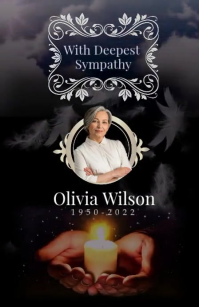 Elegant Memorial Video Template – Candlelight Tribute for Loved One Tabloid