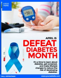 Defeat Diabetes Month Flyer Volante (Carta US) template
