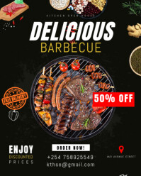 Delicious Barbecue Instagram Portrait template
