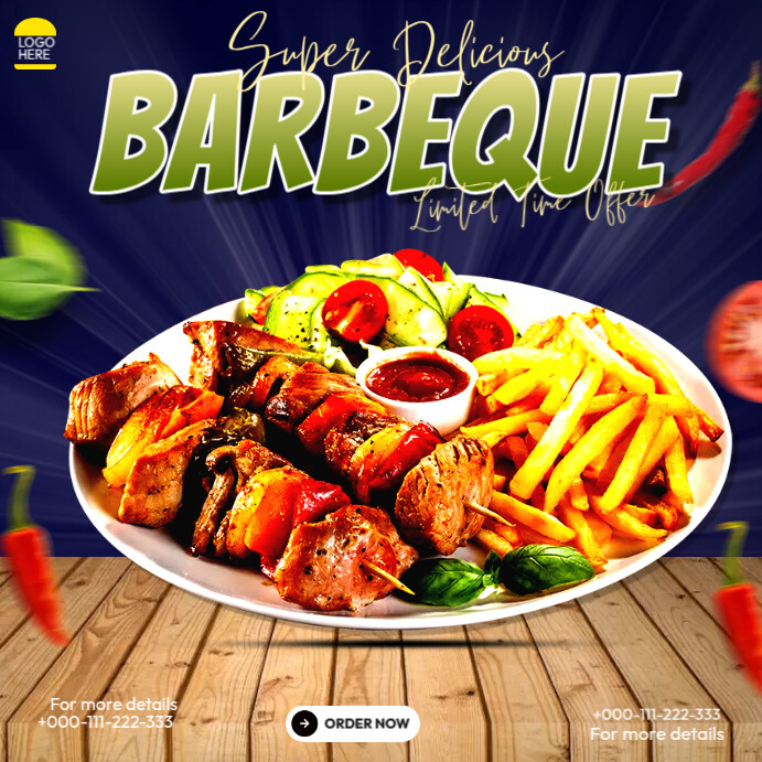 Barbecue Menu Design Graphics Delicious Barbecue Menu Template | PosterMyWall