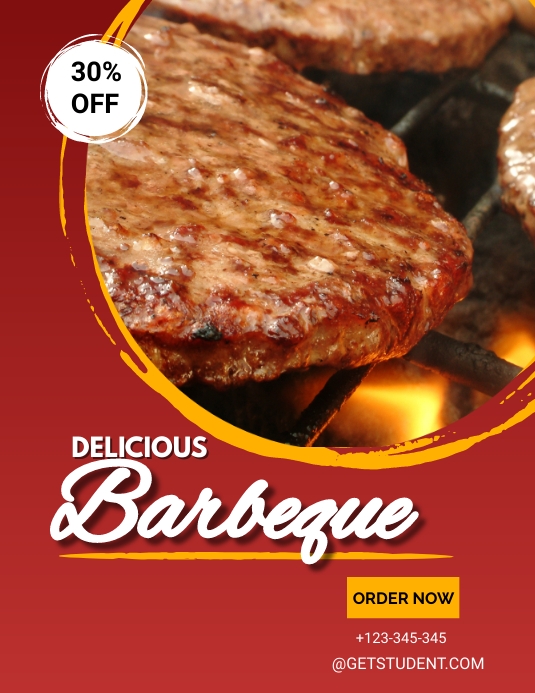 Delicious Barbeque flyer Template PosterMyWall Delicious Barbeque flyer Template PosterMyWall