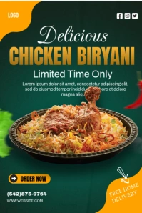 Delicious Biryani Ads Banner 4' × 6' template