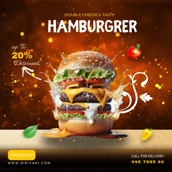 Delicious burger ad template | PosterMyWall