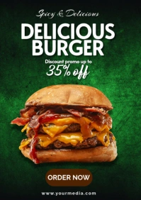 delicious burger A2 template